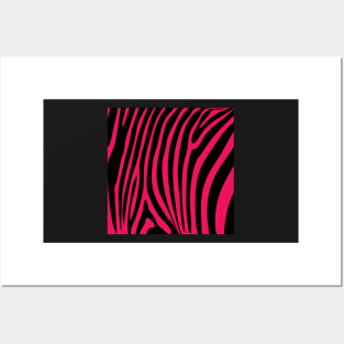Hot Pink Zebra Pattern Posters and Art